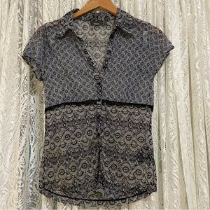 🌟3/$30🌟Mexx lightweight sheer gauzy short sleeved blouse.